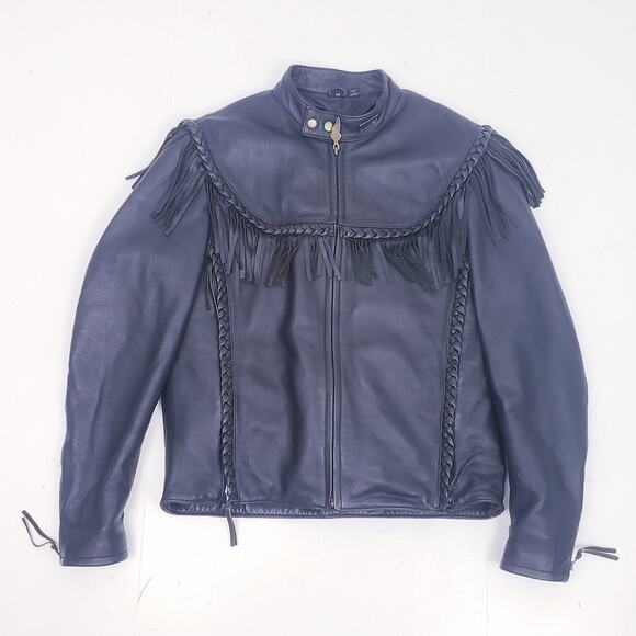 Harley Davidson Willie G Vintage Fringe Leather Motorcycle Biker Women's Jacket - Picture 1 of 16